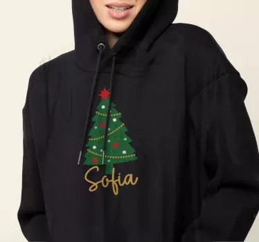 fir with name Christmas shirt - TenStickers