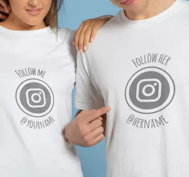Influencer  matching shirts for couples - TenStickers