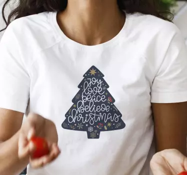 joy love christmas t-shirt christmas tee shirts - TenStickers