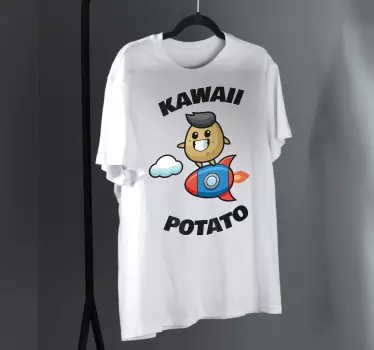 Kawaii potato adventure baby t-shirt - TenStickers