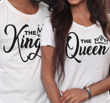 King and Queen matching shirts for couples - TenStickers