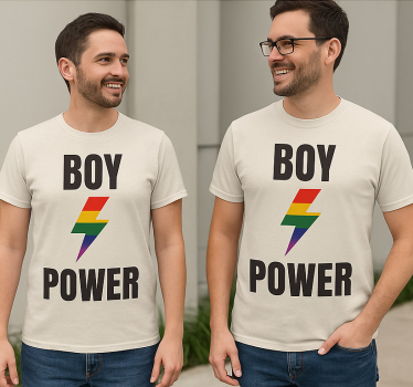 Lgbt boy power couple t-shirt - TenStickers