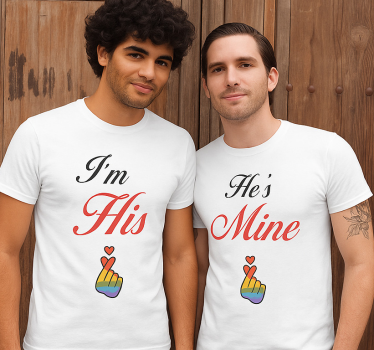 Lgbt i am his couple t-shirt - TenStickers