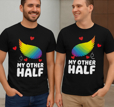 Lgbt my other half couple t-shirt - TenStickers