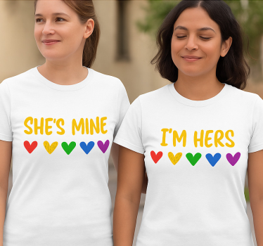 Lgbt she's mine couple t-shirt - TenStickers