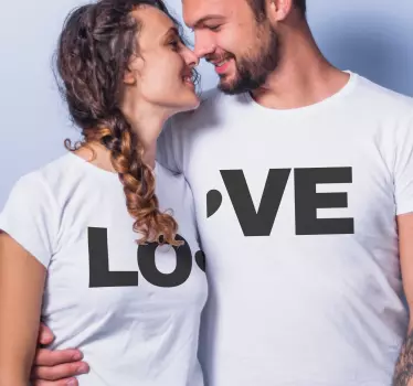 Love matching shirts for couples - TenStickers