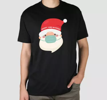 Merry and masked  christmas tee shirts - TenStickers