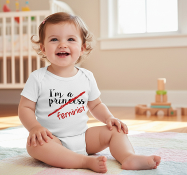 Modern feminist text graphic baby t-shirt - TenStickers