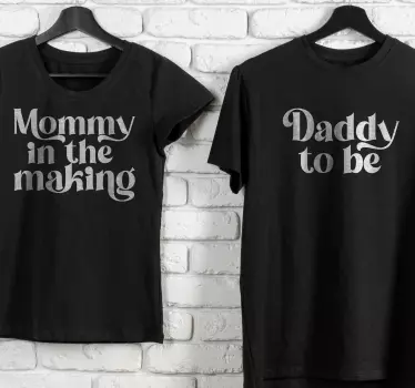 Mommy in the making matching shirts for couples - TenStickers