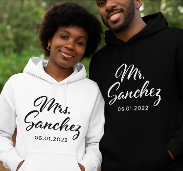 Mr & mrs sanchez couple t-shirt - TenStickers