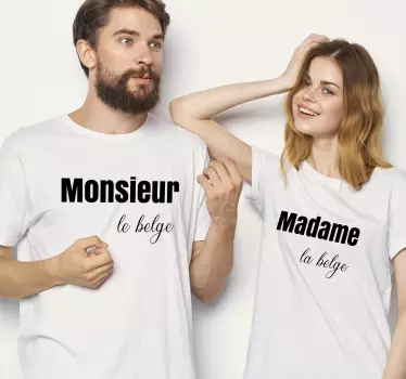 Mrs/ Mr Belgian matching shirts for couples - TenStickers