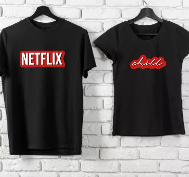 Netflix and Chill matching shirts for couples - TenStickers
