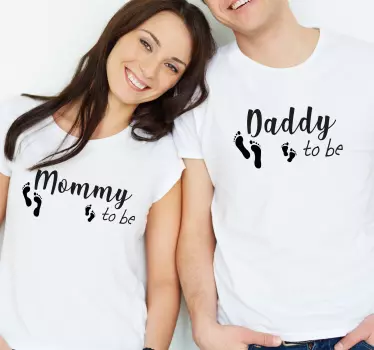 Pregnancy Matching matching shirts for couples - TenStickers