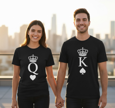 Queenn king couple t-shirt - TenStickers