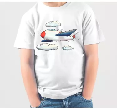Red nose airplane Kids shirt - TenStickers
