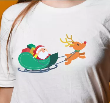 Santa sleigh ride Christmas t-shirt - TenStickers