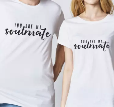 Text quote for matching shirts for couples - TenStickers