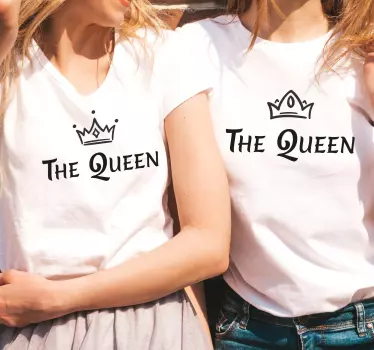 The queen and the queen matching shirts for couples - TenStickers