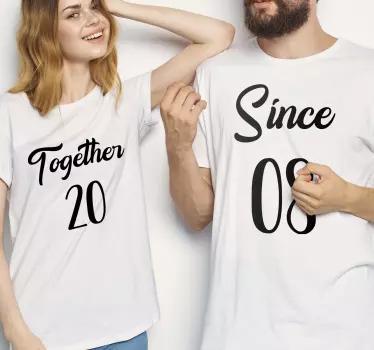 Together since year matching shirts for couples - TenStickers