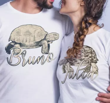 Turtles with name Couple shirts - TenStickers