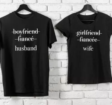 Wife and Husband  matching shirts for couples - TenStickers