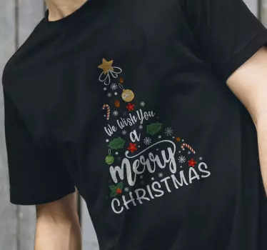 xmas tree merry christmas christmas tee shirts - TenStickers