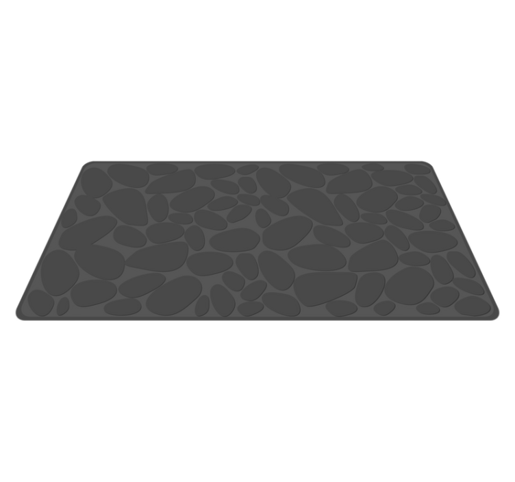 Grey rock effect bathroom vinyl rug - TenStickers