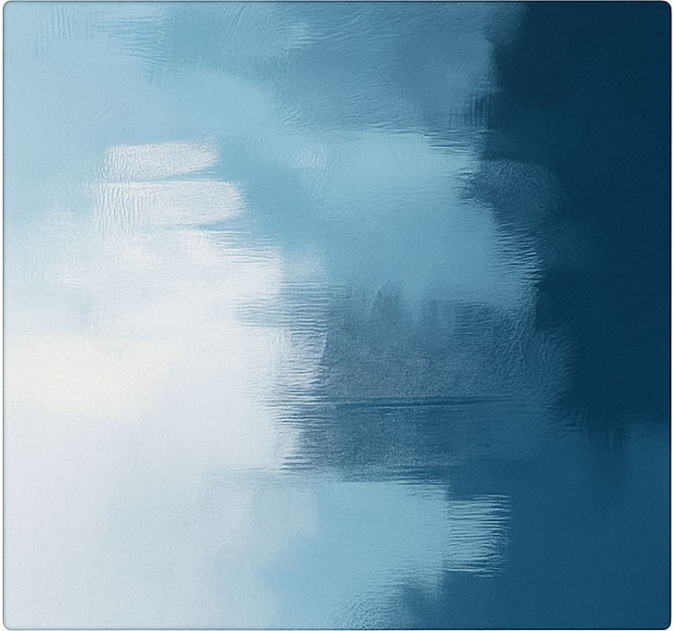 Abstract expressionist art blue vinyl rug - TenStickers