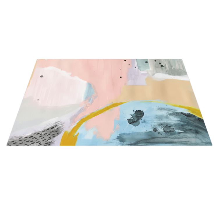 Living room vinyl rug in colorful art design - TenStickers