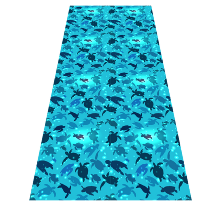 Animal vinyl rug turtles swimming - TenStickers