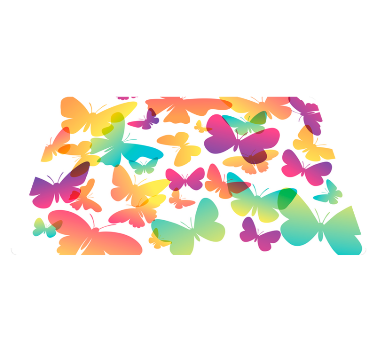 Gradient butterflies animal vinyl rug - TenStickers
