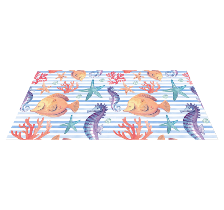 Animal vinyl rug with ocean life design - TenStickers
