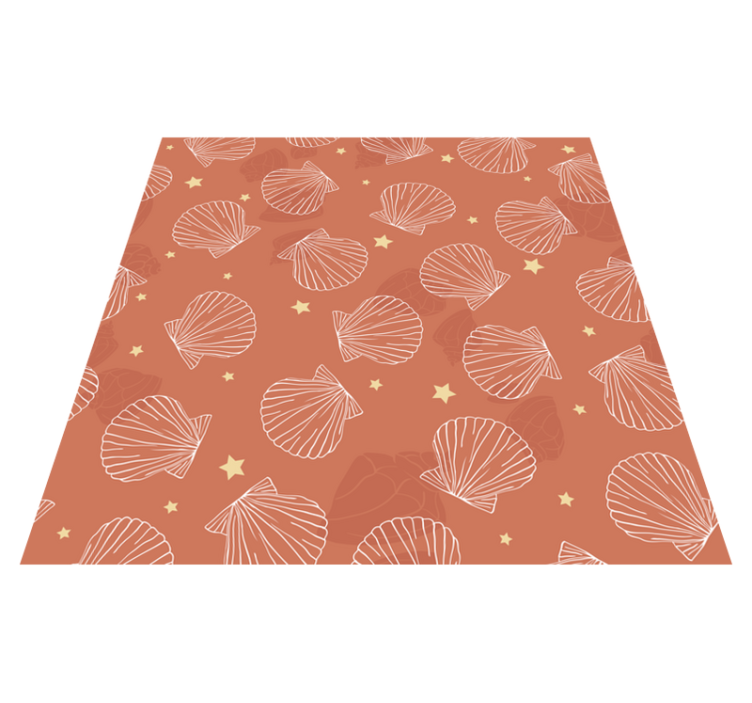 Seashells and stars animal vinyl rug - TenStickers