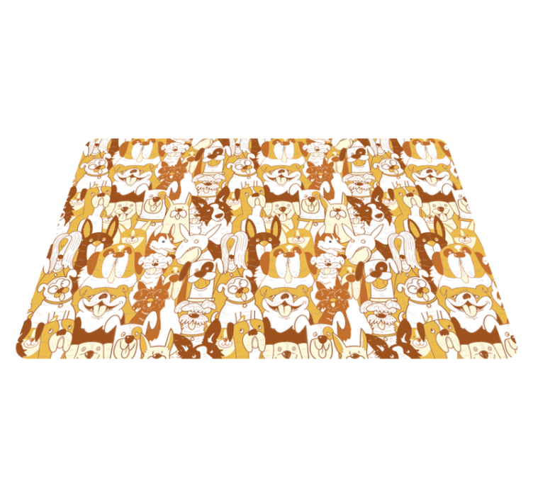 Animal vinyl rug dog party - TenStickers
