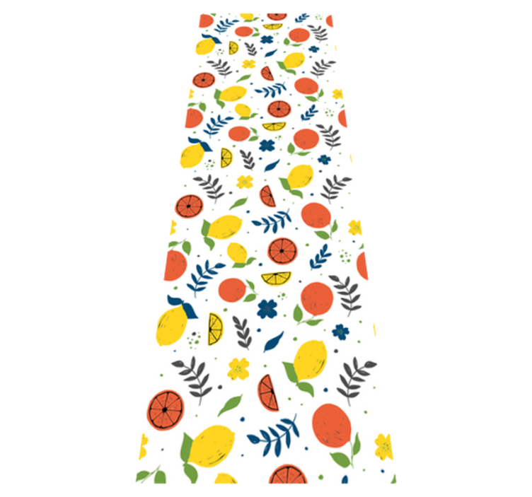 Citrus fruits with leaves animal vinyl rug - TenStickers