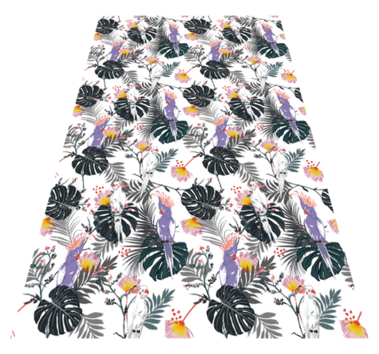 Red and purple parrots animal vinyl rug - TenStickers