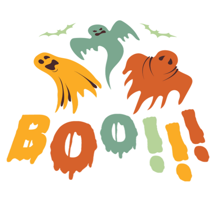 Halloween vinyl rug boo ghost design - TenStickers