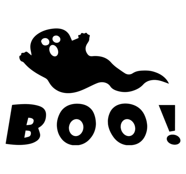 Halloween vinyl rug ghostly boo display - TenStickers