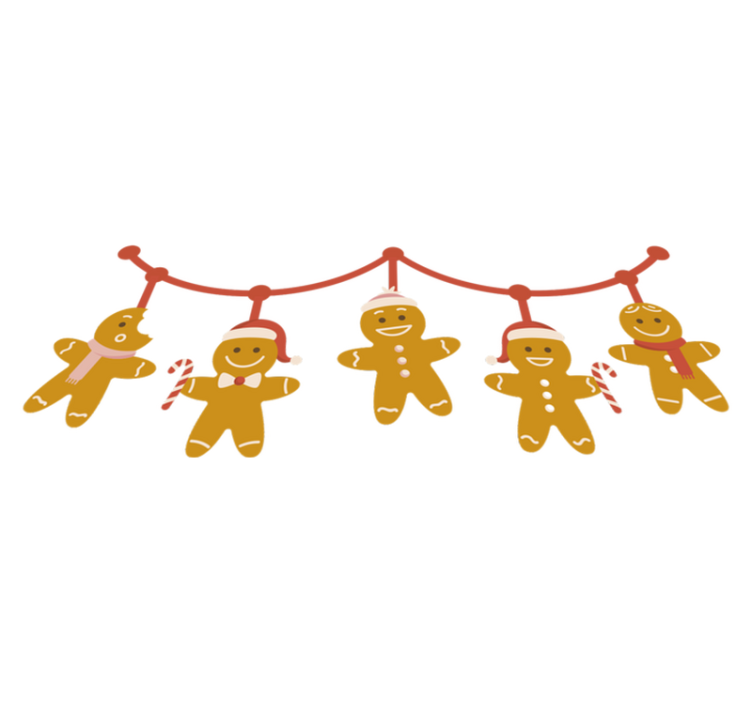 Christmas vinyl rug christmas cookie border - TenStickers