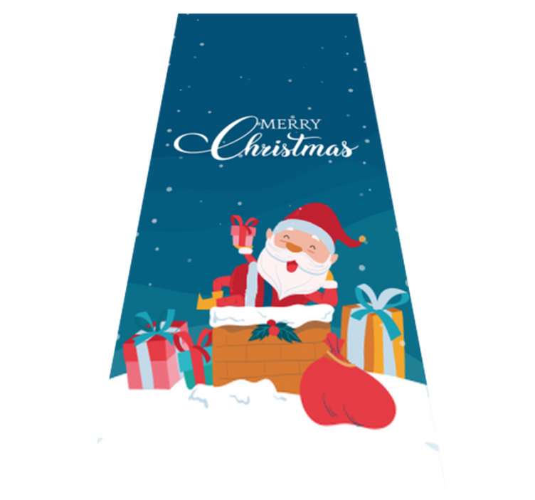 Christmas vinyl rug we have a jolly santa claus - TenStickers