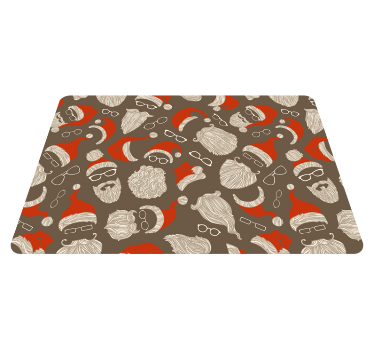Christmas vinyl rug with vintage santa face pattern - TenStickers