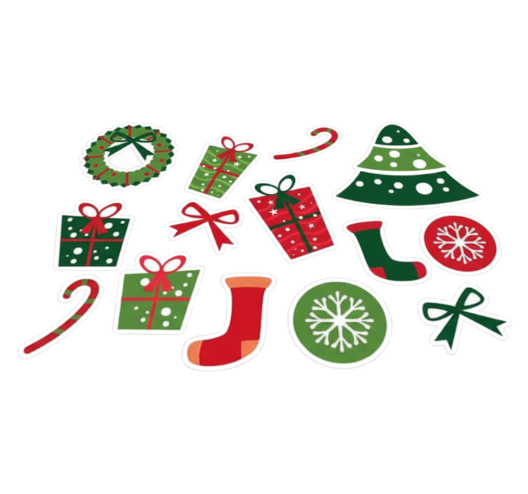 Christmas vinyl rug with timeless holiday charm - TenStickers