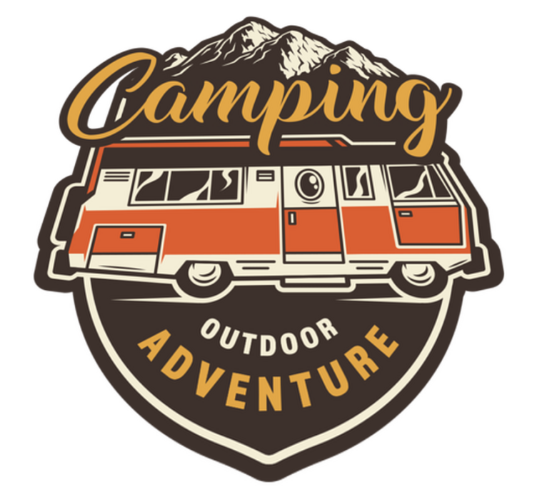 Floral vinyl rug for motorhome camping fun - TenStickers