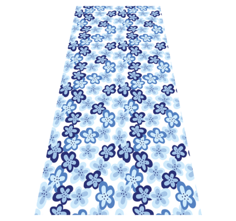 Floral vinyl rug nordic blossom design - TenStickers