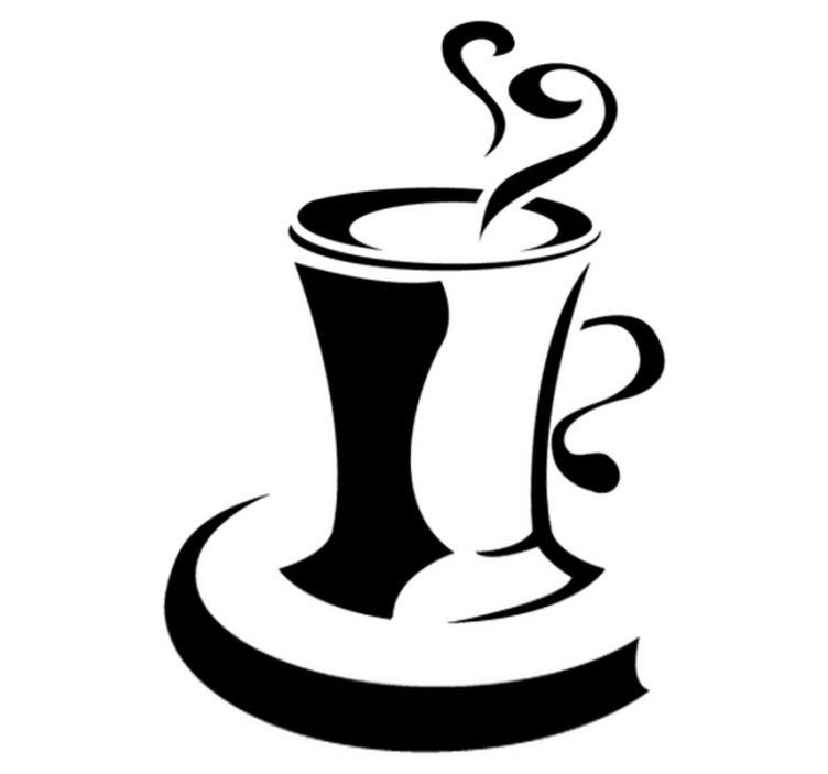 Kitchen vinyl rug coffee with heart - TenStickers