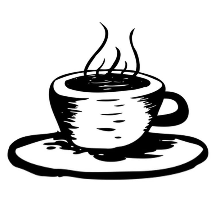 Coffe with milk kitchen vinyl rug - TenStickers