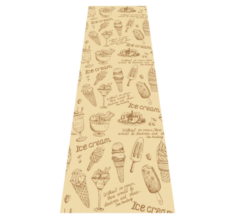Vintage ice creams kitchen vinyl rug - TenStickers