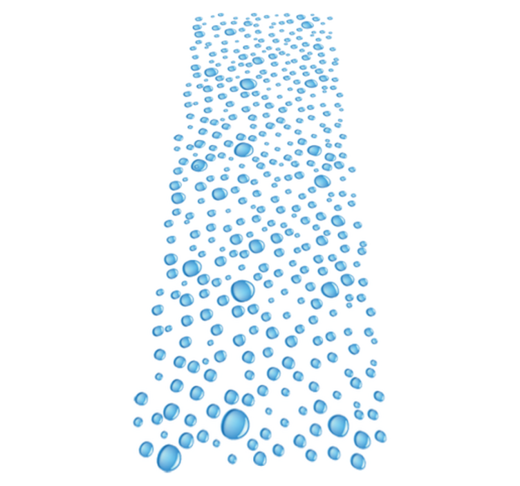 Water drops bathroom vinyl rug - TenStickers