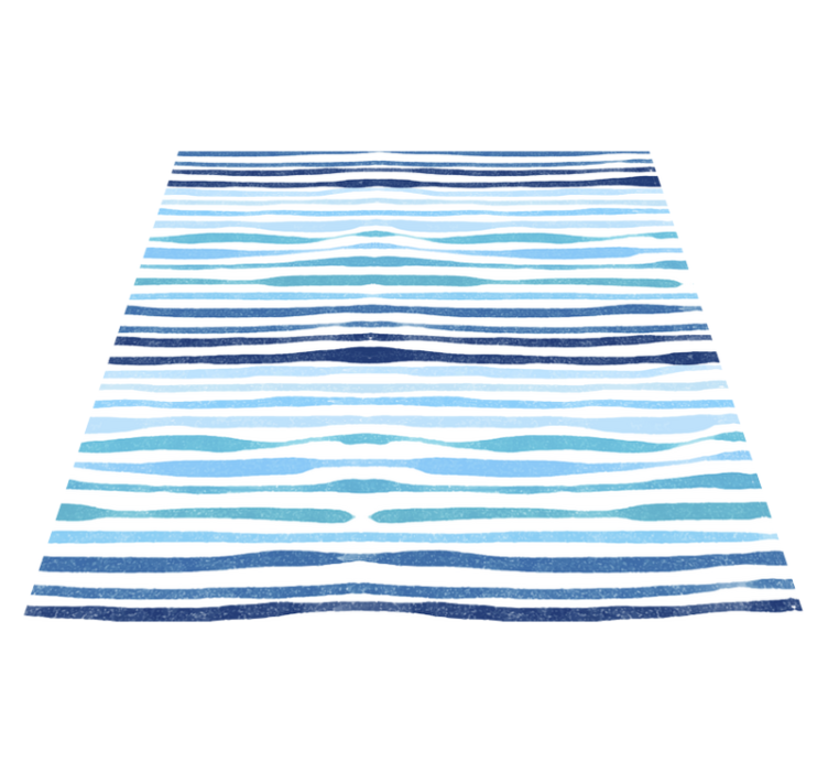 Bathroom vinyl rug in blue vertical stripes - TenStickers