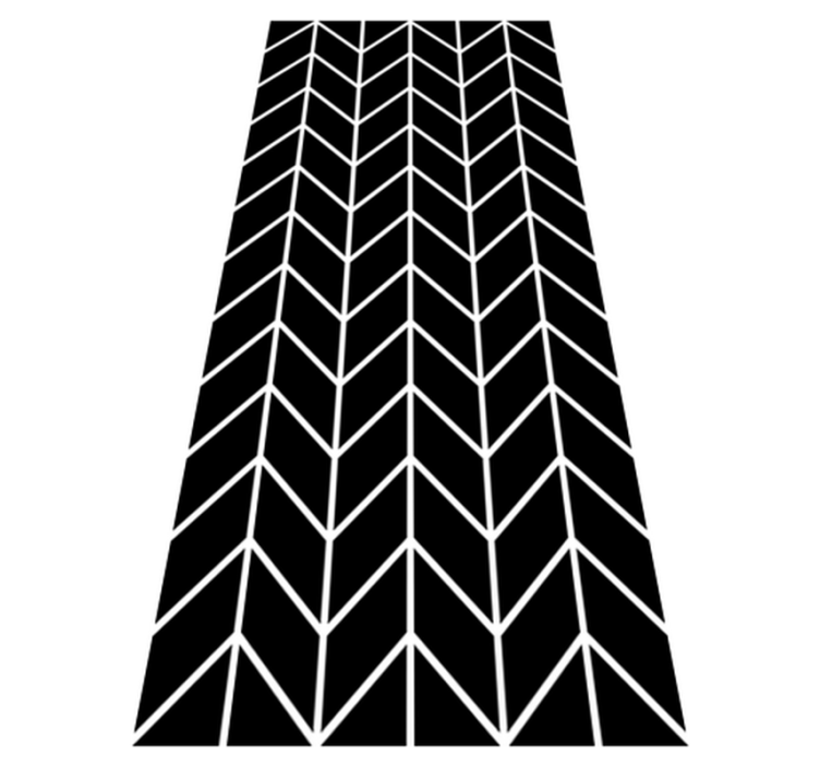 Bathroom vinyl rug with geometric arrows design - TenStickers